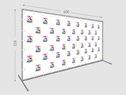 заказать печать Пресс волл 350х600 см. (конструкция + баннер с печатью 720 dpi)